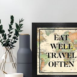 Chaque Decor Beige & Black Printed Wooden Quotes Wall Art-33