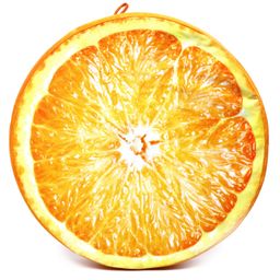 Keshav Creation 3D Fruit Slice Cushion - Orange image 4