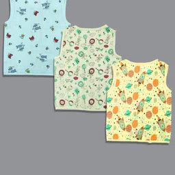Born Babies Infants Pack Of 3 Printed Organic Cotton Jhablas-image-60