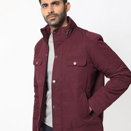 RARE RABBIT Men Ambr Tailored Fit Mock Collar Padded Jacket-22