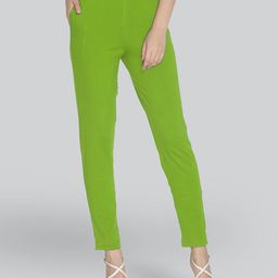 LYRA Women Green Smart Solid Trouser-picture-58