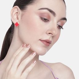 Estele Gold-Pated Floral Studs-image-60