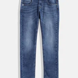 Pepe Jeans Boys Rain Cashed Slim Fit Mid-Rise Light Fade Stretchable Jeans-image-65