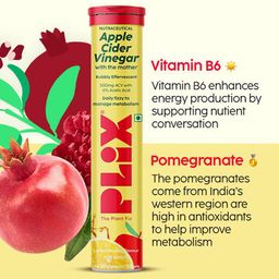 PLIX THE PLANT FIX Set Of 8 Apple Cider Vinegar Effervescent- 15 Tablets Each- Lemon image 4