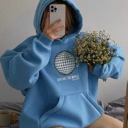 KPOP Women Printed Hooded Sweatshirt-image-56
