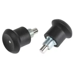 RS PRO 35mm Matt, Zinc Plated Stainless Steel (Spring, Body, Pin), Thermoplastic (Knob) Index Index Bolt, M10 x 1 Model No 1443682 Bag of 5 Pcs-image-84
