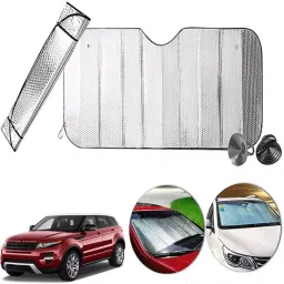 Auto Pearl F106 Dashboard Sun Shade Cover with Suction Cup for Range Rover Evoque (Silver)-48