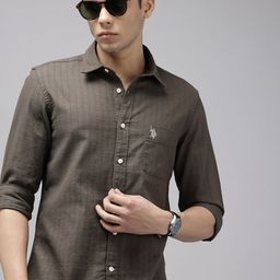 U.S. Polo Assn. Denim Co. Self Checked Pure Cotton Casual Shirt-picture-48