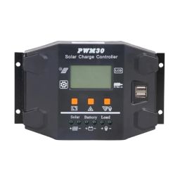 30A PWM Solar Charge Controller: 12V/24V Auto-Sensing Battery Regulator For Off-Grid Solar Power Systems - RS520630A PWM Solar Charge Controller: 12V/24V Auto-Sensing Battery Regulator For Off-Grid Solar Power Systems - RS5206 image 1
