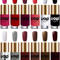 VOLO Set Of 12 Extra Shine Nail Polish- 9.9ml Each-Combo-No-204-11