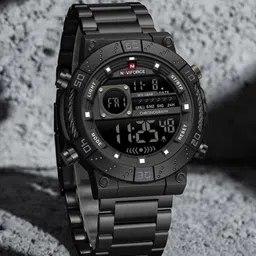 Naviforce Men Dial & Stainless Steel Bracelet Style Straps Digital Watch NF9241S_B B B-picture-34
