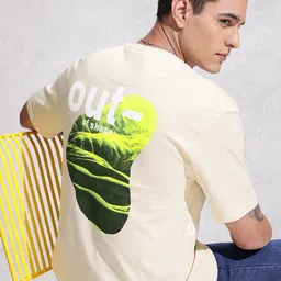 WROGN Pure Cotton Graphic Printed Oversized T-shirt-picture-47