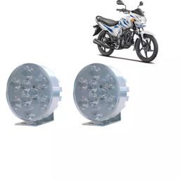 Cartronics 9 LED Small Round Auxiliary Bike Fog Lamp Light Assembly White for Suzuki Hayate-11