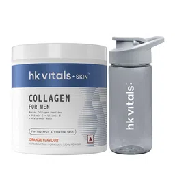 HK VITALS Marine Collagen Supplement For Men- 200 g- Orange With Sipper Bottle-40