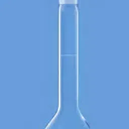 Borosil 5646021 Volumetric Flask Class A With Interchangeable Plastic Stopper (Capacity 250 ml) image 1