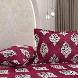 Pure Decor Passion Fur Purple Ethnic Cotton 350TC Double Queen Bedsheet Set-2.28mx2.54m-picture-26