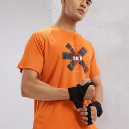 HRX by Hrithik Roshan Men Brand Logo Printed Training T-shirt-image-38