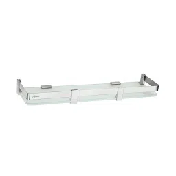 Aquieen 5x18 inch Shelf Glass Wall Mount Silver, AQN 931-14