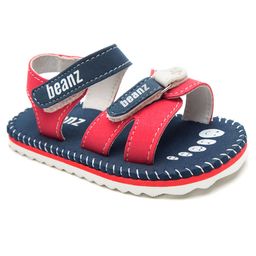 Beanz Unisex Colour Block Detailed Velcro Closure Sandals - Navy Blue Red-picture-3