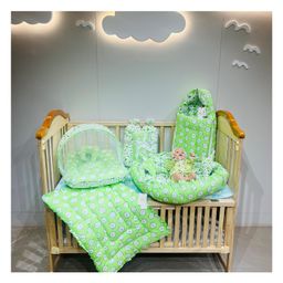 Fareto New Born Baby Full Bedding Set Combo Ship - aqua green-picture-17