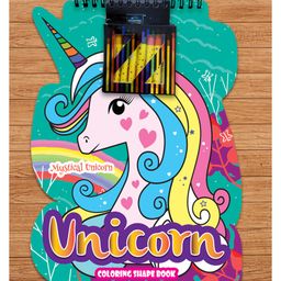 Unicorn Coloring Shape Book for kids-27