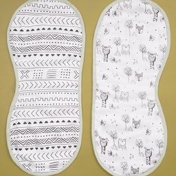 Fancy Fluff Pack of 2 Bamboo Muslin Burp Cloths - Wilderness-image-56