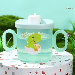 Dino Print Straw Sipper Mug Pink - 300 ml-picture-4