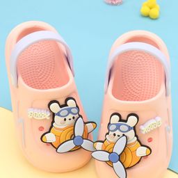 Oh! Pair Clogs with Back Strap & Bunny Appliques - Pink-image-21