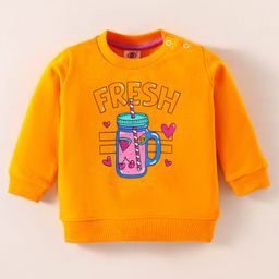 Zero Cotton Knit Full Sleeves Text Printed T-Shirt - Yellow-image-94