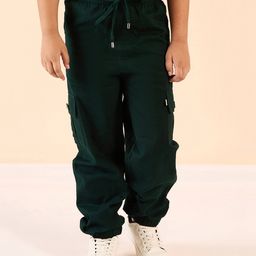 Stylo Bug Cotton Solid Cargo Pants -Green-image-79