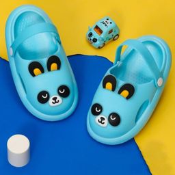 Yellow Bee Panda Designed Slingback Clogs - Blue-image-51