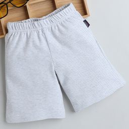 BABY NATION Cotton Striped Shorts - White-image-75