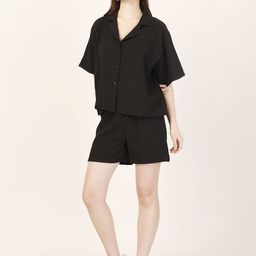 all about you Self Design Shirt Collar Shirt & Shorts Co-ords-picture-24