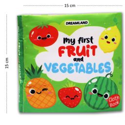 dreamland publications My First Cloth Book Fruit and Vegetables with Squeaker and Crinkle Paper Cloth Books - English image 3
