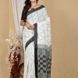 DipDiya Zari Pure Cotton Taant Saree-image-20