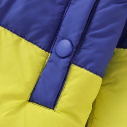 Babyhug Full Sleeves Front Open Padded Hooded Jacket with Colour Block Design & Patch Detailing - Multicolour image 4