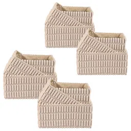 Kuber Industries Beige 12 Pieces Regular Drawer Organiser-13