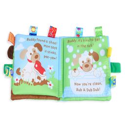 Baby Moo Buddy Dog Educational Learning 3D Cloth Book With Rustle Paper - Multicolour image 5