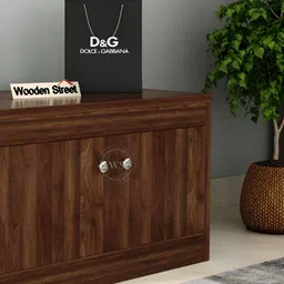 WOODEN STREET Brown 2-Layers Wooden Shoe Rack-16