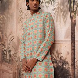 Sangria Men Ethnic Motifs Printed Pure Cotton Kurta-picture-47