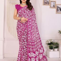 Moda Rapido Floral Printed Embellished Border Saree-image-77