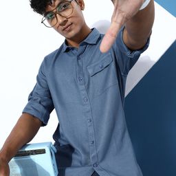 Mast & Harbour Spread Collar Casual Shirt-image-15