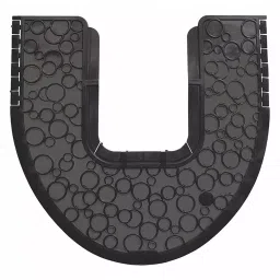 TOUGH GUY Black Toilet Floor Mat 6.35 mm (1/4 inch) Mat Thick, 22 inch Length & 22 3/4 inch Width, 49EV66 (Pack of 6)-image-39