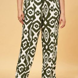 Honey Curvytude by Pantaloons Women Printed Tapered Fit High-Rise Parallel Trouser-image-59