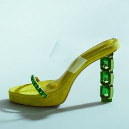 Signature Sole Open Toe Platform Heels-0