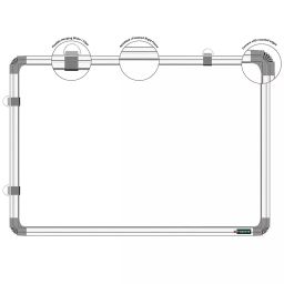 SHELFKING Non-Magnetic 60.96 x 91.44 cm (2x3 Feet) Double Sided Whiteboard and Chalkboard Both Side Writing Boards, One Side Whiteboard Marker and Back Side Chalkboard Surface image 4