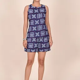 Rashmi Shree Creation Women Geometric Printed Top Shorts Night suit-image-3
