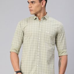 Majestic Man Slim Fit Checked Casual Shirt-image-85