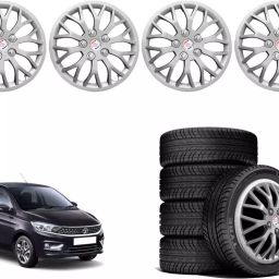 Auto Pearl ViS20_R33.02 cm (13 Inch) Press Type Wheel Hubcap with Retention Ring Glossy Silver Wheel Cover for Tata Tiago 1.2 Revotron XB13 cm-picture-39