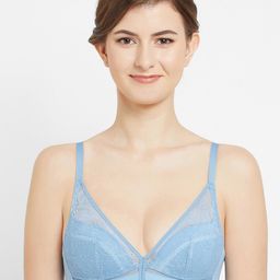 Wacoal Blue Lightly Padded Non-Wired Half Coverage Everyday Bra-14